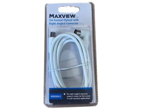 Maxview 2m Coaxial Flylead with Right Angled Connector